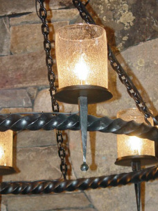 Custom Vermont iron benches stands and lighting